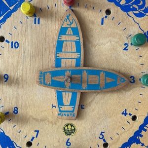 COPY - Vintage Holgate Toys Nautical Wood Time Teaching Clock